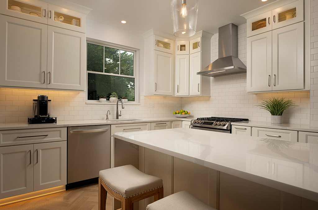 updated modern white kitchen